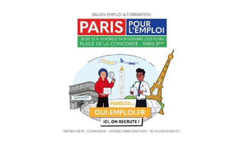 Oui-emploi.fr - Salon emploi et formation - Paris pour l’emploi - Jeudi 23 et vendredi 24 novembre 2023 de 10 heures à 18 heures