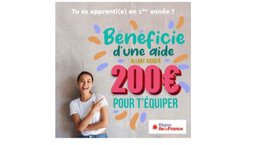 Apprentissage aide de la Région Ile de France jusqu’au 14 mars 