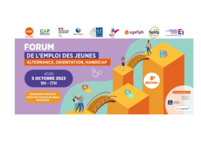 Forum de l’emploi des jeunes. Alternance, orientation, handicap, jeudi 5 octobre 2023 9h-17h, maison des syndicat, 12 place de Terrasses de l’Agora 91000 Evry