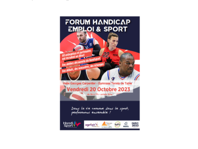 Forum handicap emploi et sport - vendredi 20 octobre 2023 de 9h à 17h